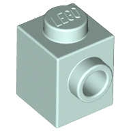 Lego kostka (kostička) 1x1 s nopem na jedné straně, světlá voda (4619815)